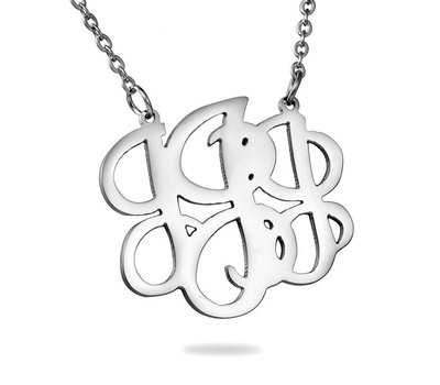Ketting met letter Monogram Ketting Letter I Zilver van Roestvrij staal