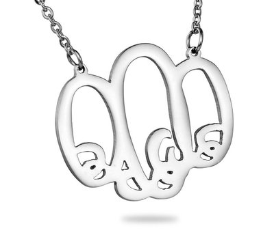 Ketting met letter Monogram Ketting Letter Q Zilver van Roestvrij staal