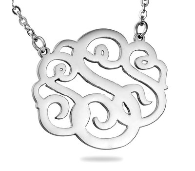 Ketting met letter Monogram Ketting Letter S Zilver van Roestvrij staal