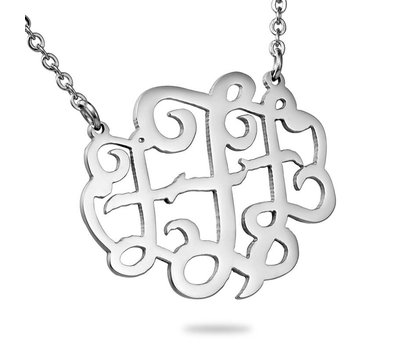 Ketting met letter Monogram Ketting Letter Z Zilver van Roestvrij staal