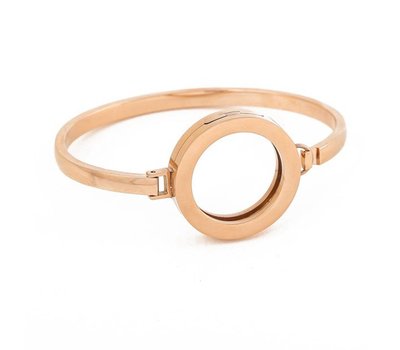 Armband voor munten Armband Rose goud smal van Roestvrij Staal