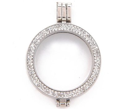 Hanger voor Muntketting Zilver sparkling Strass