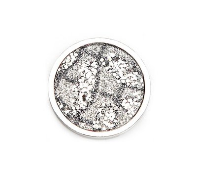 Munt voor Muntketting Wild life smal grijs zilver