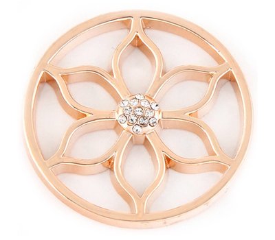 Munt voor Muntketting Aster rose goud