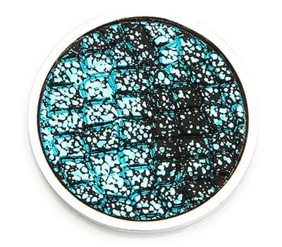 Munt voor Muntketting Wild life turtle blauw zilver