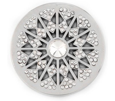 Munt voor Muntketting Star big crystal zilver