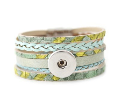 Clicks Sieraden Clicks armband leer multi color