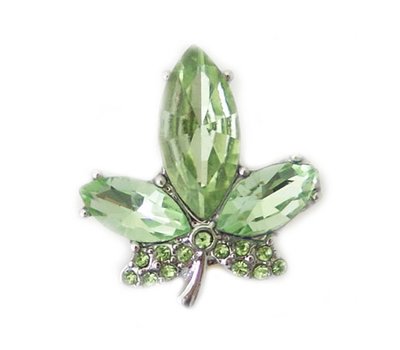 Clicks / Chunks Click blad groen zilver