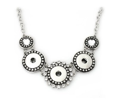 Clicks Sieraden Clicks ketting voor 3 clicks zilver