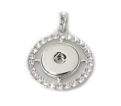 Clicks Sieraden Clicks hanger rond full crystal zilver