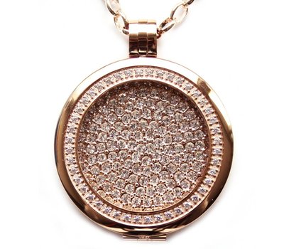 Complete Muntketting Viola crystals rose goud