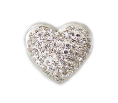 Clicks en Chunks | Click hart full crystals zilver