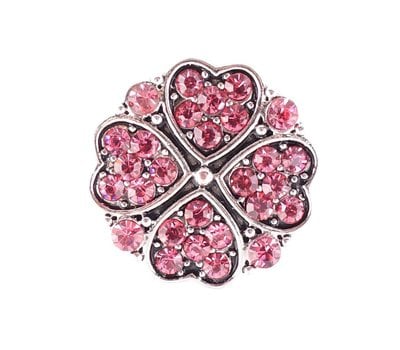 Clicks / Chunks Click hartjes klavertje vier roze zilver
