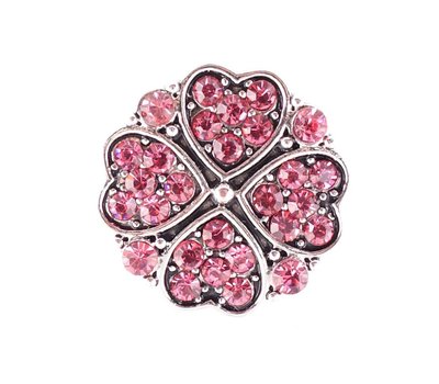 Clicks en Chunks | Click klavertje vier roze voor clicks sieraden