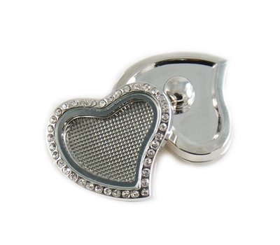 Clicks / Chunks Click memory locket hart met strass