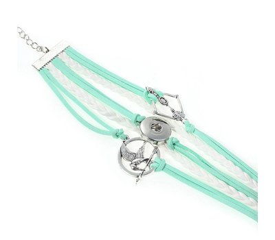 Clicks Sieraden Clicks armband pijl en boog groen wit