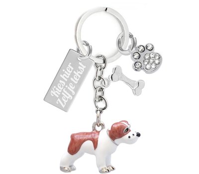 Sleutelhanger Graveren American foxhound Sleutelhanger met naam