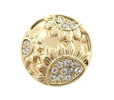 Clicks / Chunks Click goud met bloemen en strass