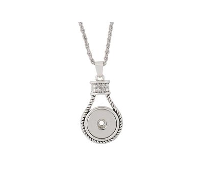 Clicks Sieraden Clicks hanger teardrop zilver inclusief ketting