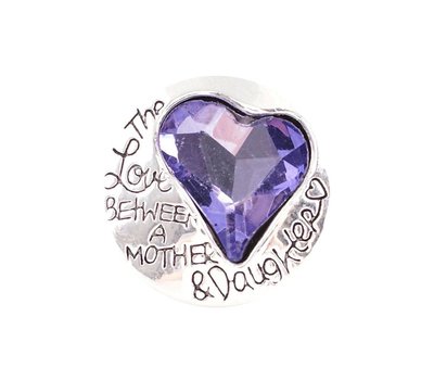 Clicks en Chunks | Click the love between a mother and daughter paars voor clicks sieraden