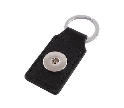 Clicks Sieraden Clicks sleutelhanger zwart rechthoek