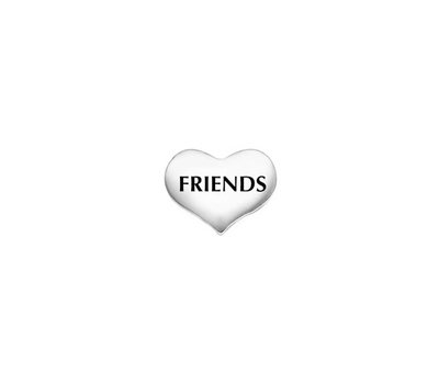 Floating Charms Floating locket charm hartje friends zilver