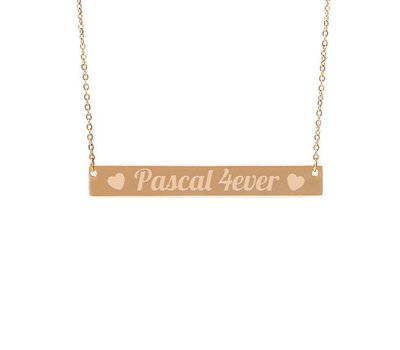 Ketting Graveren Barketting Rosé Goud Graveren