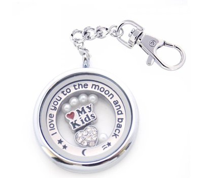 Complete Memory locket Memory locket sleutelhanger moeder en kinderen