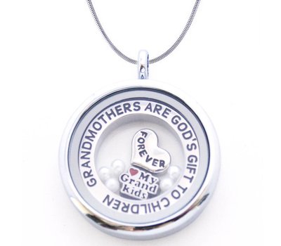 Complete Memory locket Memory locket Ketting oma en kleinkinderen
