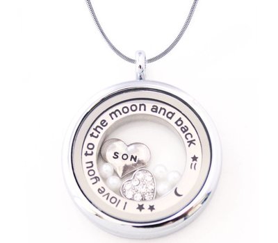 Complete Memory locket Memory locket Ketting moeder en zoon