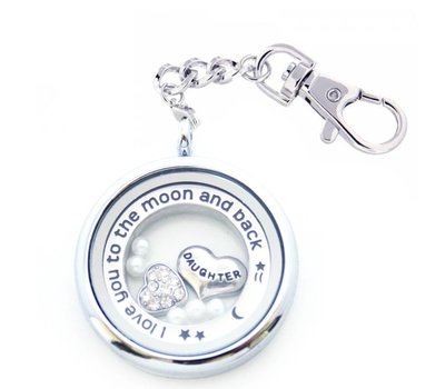 Complete Memory locket Memory locket sleutelhanger moeder en dochter