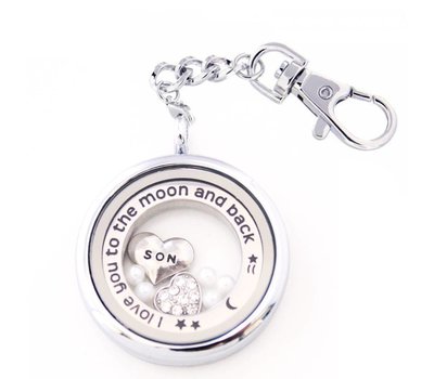 Complete Memory locket Memory locket sleutelhanger moeder en zoon