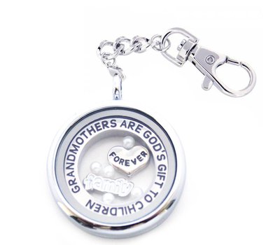 Complete Memory locket Memory locket sleutelhanger oma en familie