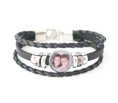 Armband met Foto Armband met Foto Zwart Triple