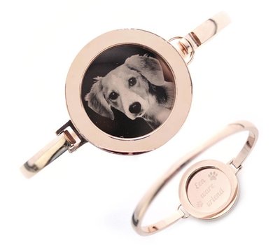 Armband met foto graveren Armband met foto graveren rose goud
