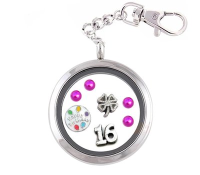VerjaardagsCadeau 16 jaar Memory Locket Sleutelhanger