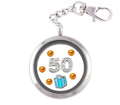 VerjaardagsCadeau 50 jaar Memory Locket Sleutelhanger