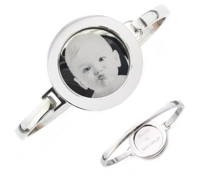 Armband met foto graveren Armband met foto graveren zilver