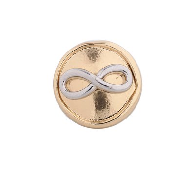 Clicks en Chunks | Click infinity zilver met goud voor clicks sieraden