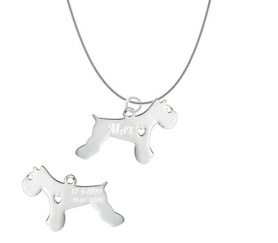 Sieraden met dieren Ketting met hanger Schnauzer