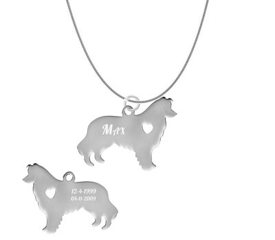 Dieren Sieraden Graveerbare honden ketting Alaskan Malamute