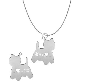 Sieraden met dieren Ketting met hanger Yorkshire Terriër
