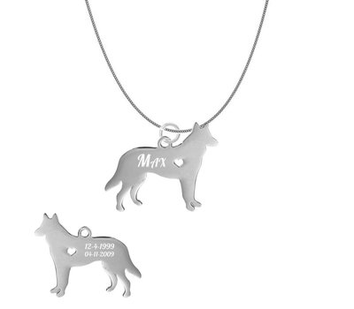 Sieraden met dieren Ketting met hanger Mechelse Herder