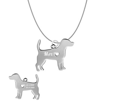 Dieren Sieraden Graveerbare honden ketting Beagle