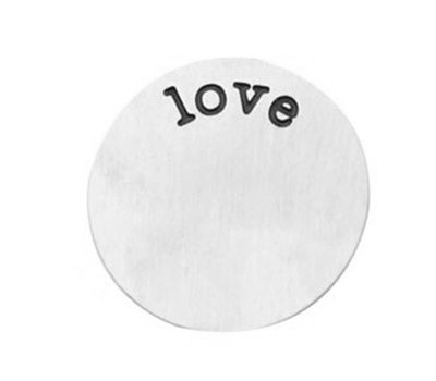 Locket Disks Floating locket disk love zilver XL