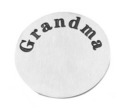 Floating locket discs Memory locket disk Grandma zilver XL