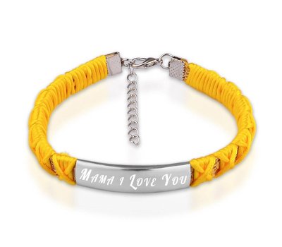Armband met Naam Armband graveren dames geel