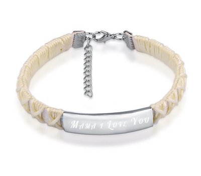 Armband met Naam Armband graveren dames wit
