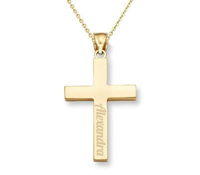 Ketting Graveren Hanger Kruis Graveren Goud