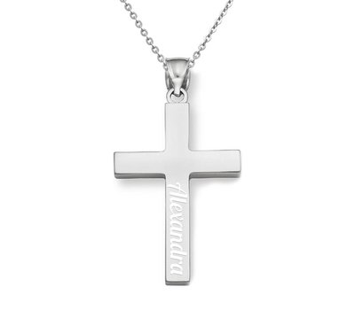 Ketting Graveren Hanger Kruis Graveren Zilver